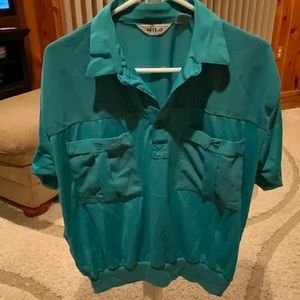Milo teal short sleeve polo